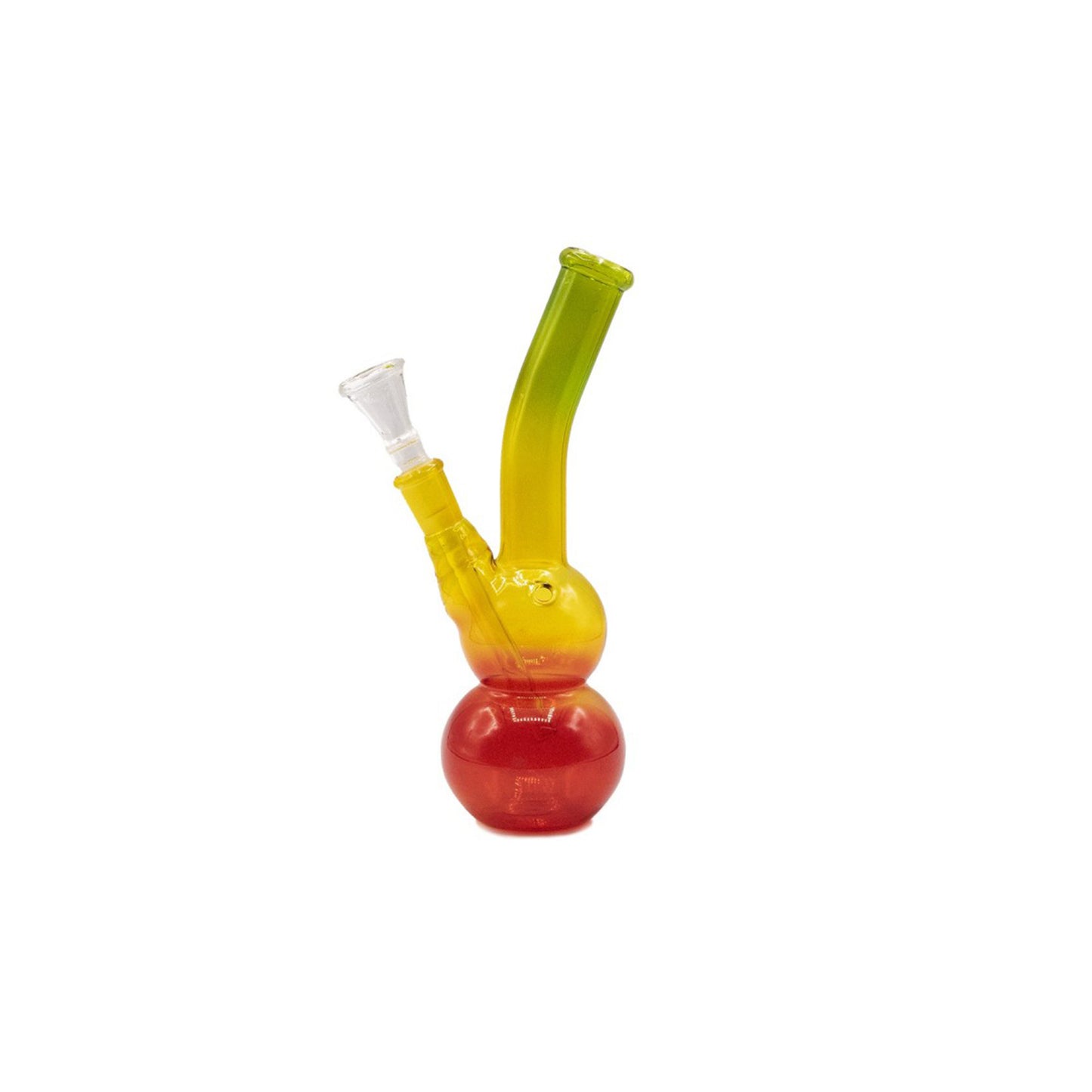 Bong de Vidro Cannabis Rasta 21 cm | 28 mm