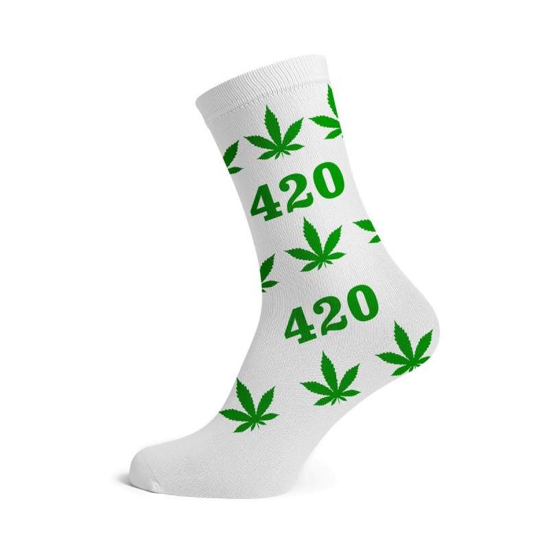 Meias longas padrões cannabis